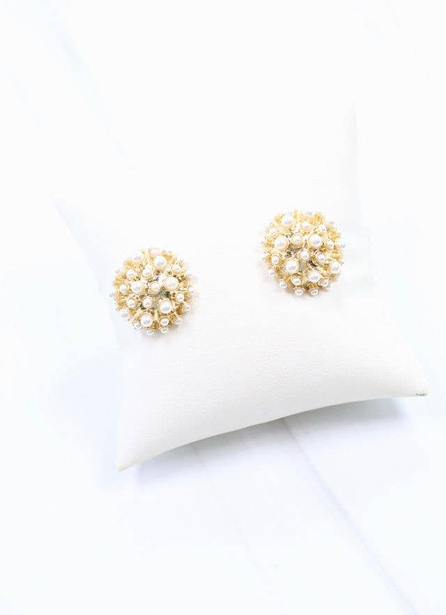 Landree Pearl Studded Earring GOLD: Default