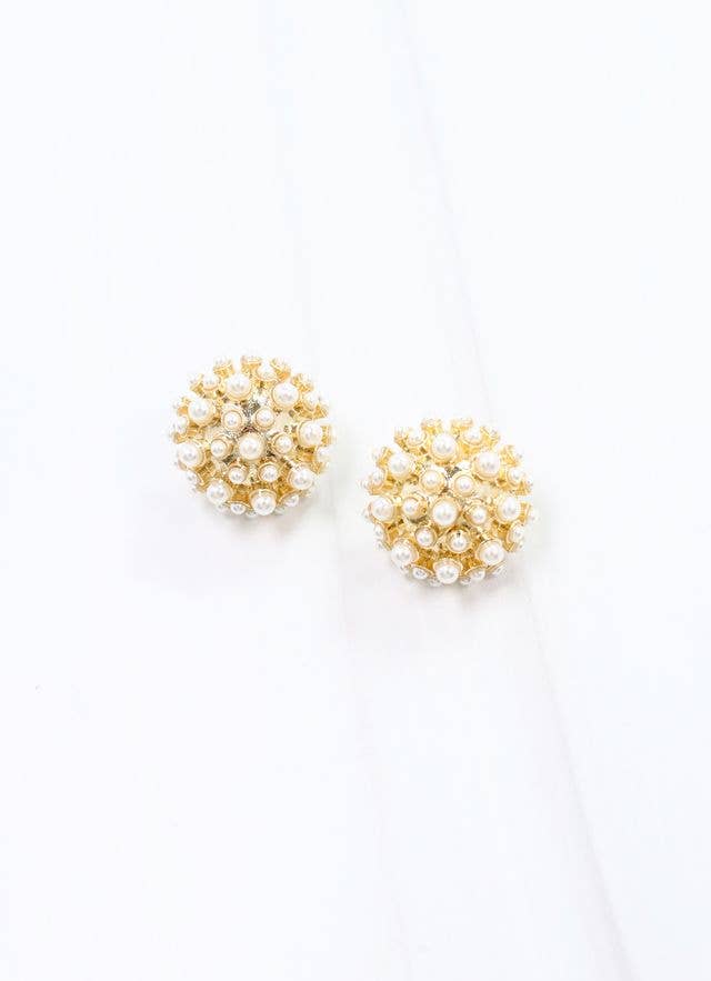 Landree Pearl Studded Earring GOLD: Default