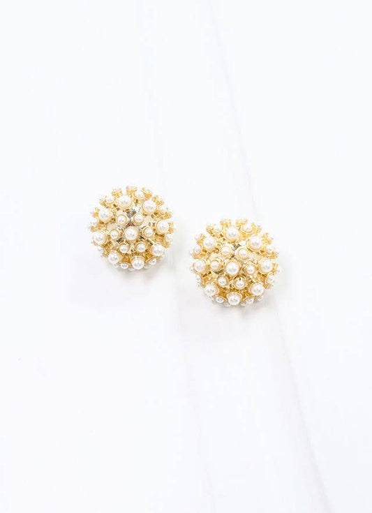 Landree Pearl Studded Earring GOLD: Default