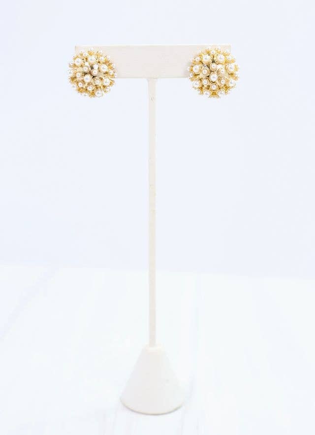 Landree Pearl Studded Earring GOLD: Default