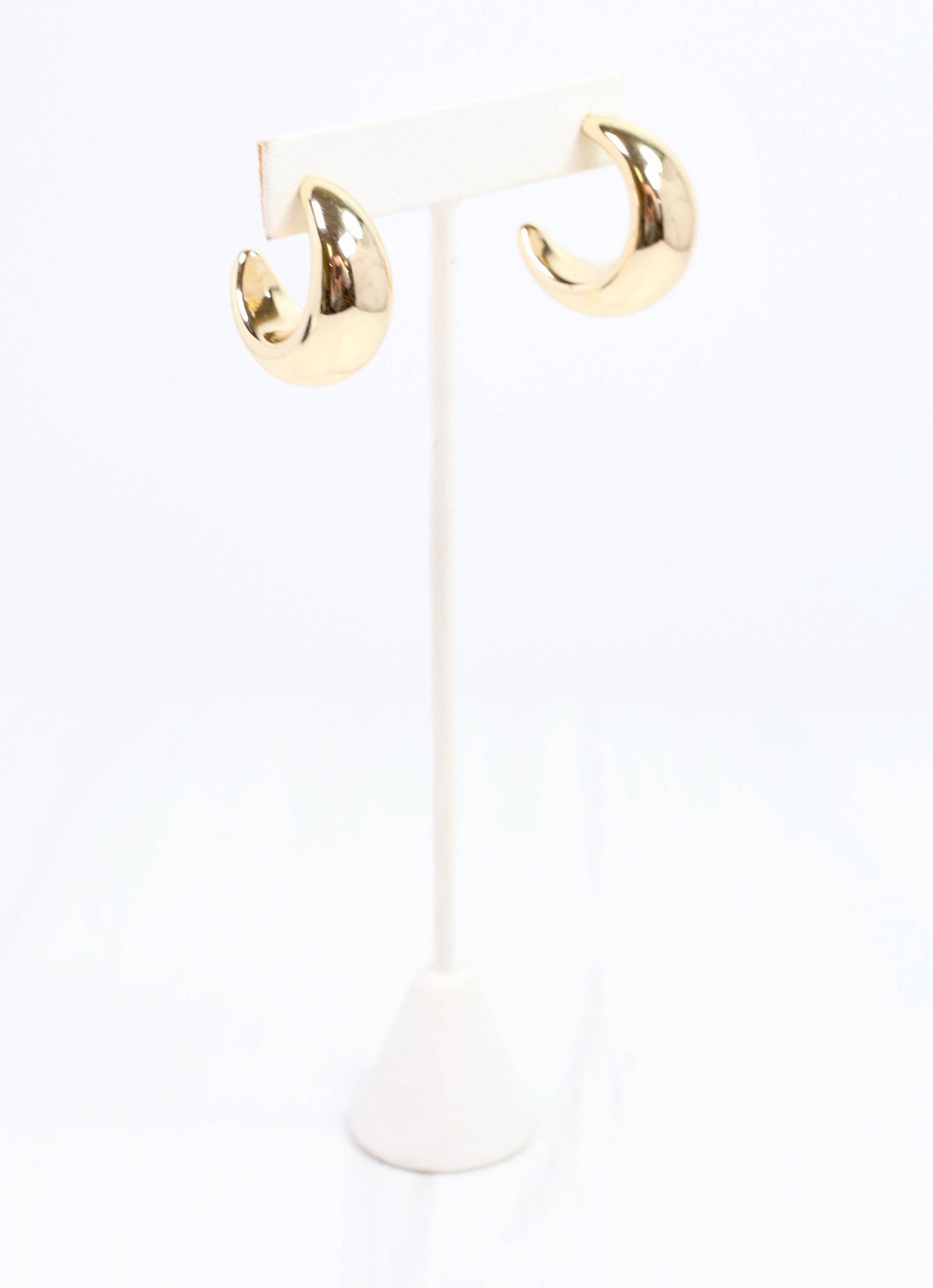 Frederique Hoop Earring Shiny Gold: Default