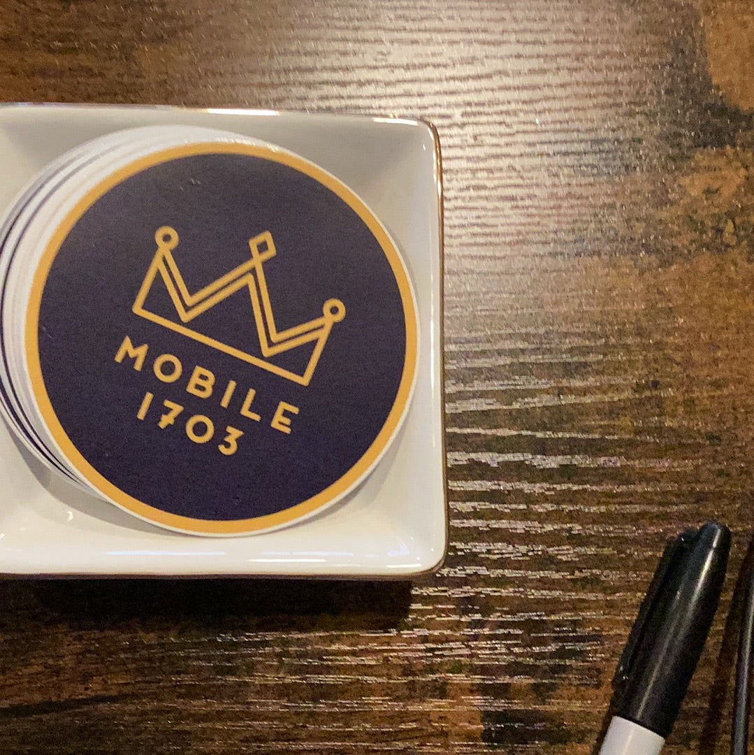 Mobile 1703 Sticker - Official Mobile Mardi Gras Logo