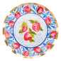 Wavy Dinner Plate Bleu Strawberries - 8-Pack