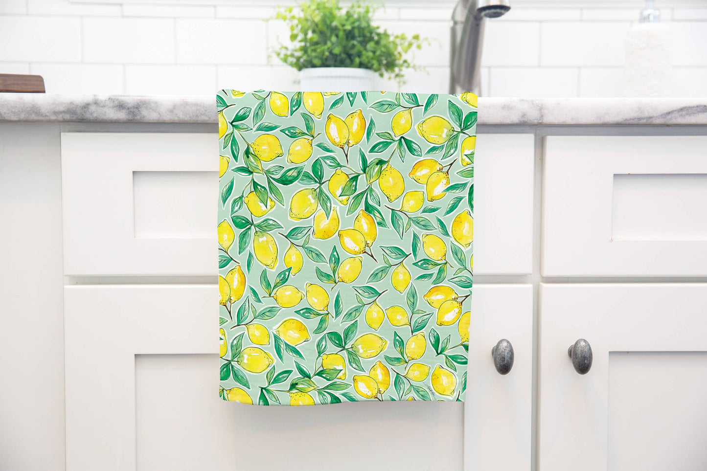 Lemon Flour Sack Tea Towel - Amanda Klein Design