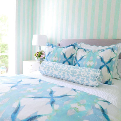 Jasmine Blue Duvet Cover: Microlux Full/Queen (88" x 88")