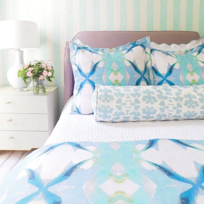 Jasmine Blue Duvet Cover: Microlux Full/Queen (88" x 88")