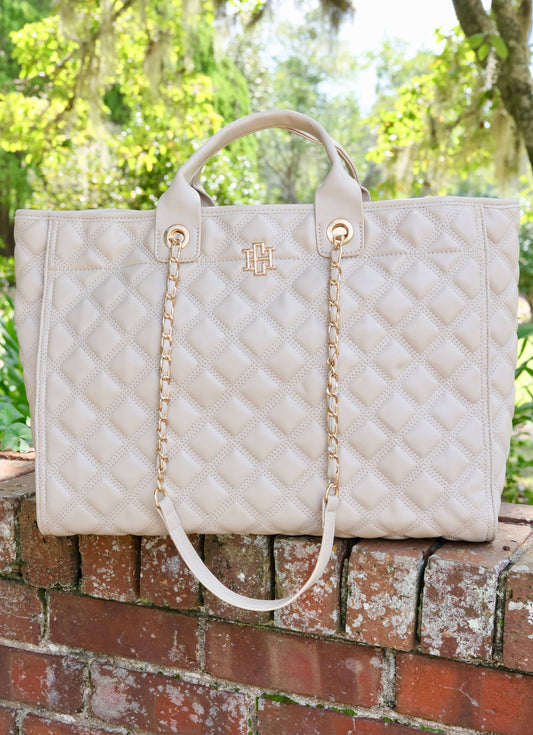 Melissa Tote Bag NUDE QUILTED DQ: Default