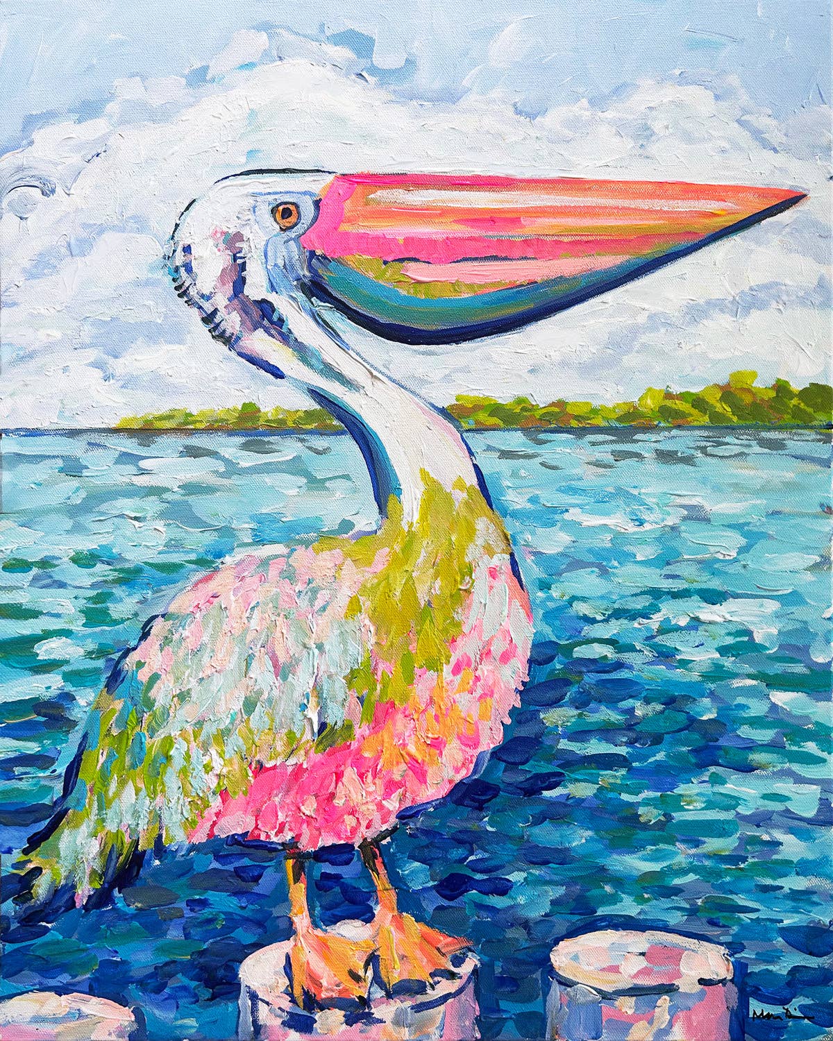 "King Pelican" Print by Maren Devine - 11" x 14"