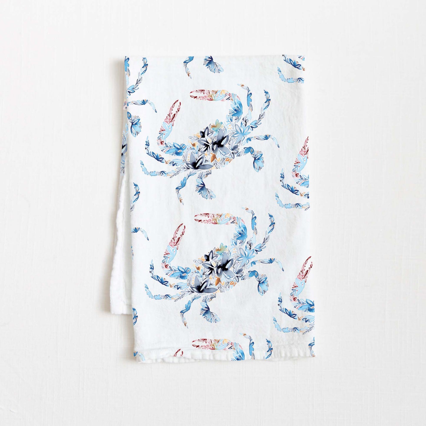 Blue Crab Flour Sack Tea Towel - Amanda Klein Design