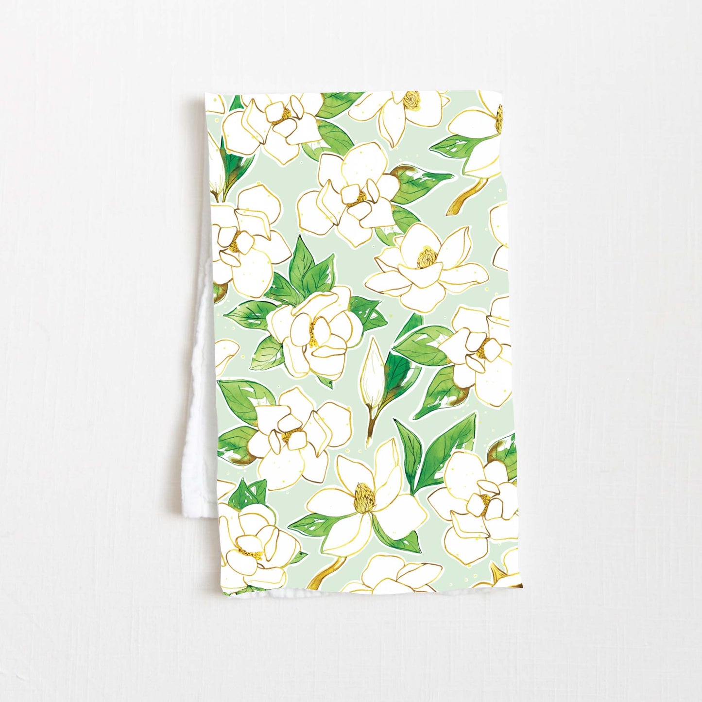 Magnolia Flour Sack Tea Towel - Amanda Klein Design